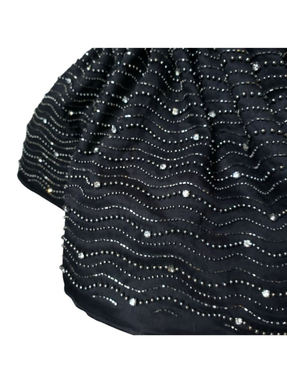 Aje $1498 Black Crystal Ruffle One Shoulder Mini Dress Cocktail Wedding Guest - Picture 12 of 16